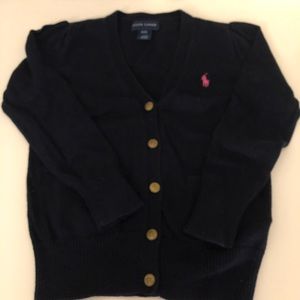 Polo Ralph Lauren Navy Girls Cardigan Sweater 4T